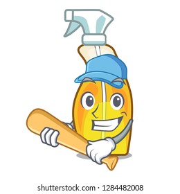 Playing baseball bottle spray in the character form