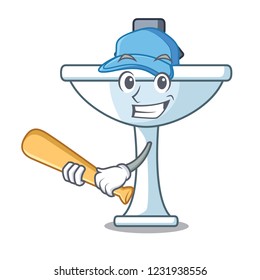 Playing baseball cartoon sink in the kitchen room