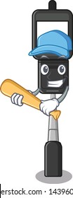 Playing baseball cell phone holder in cartoon shape