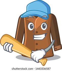 Playing baseball coat in the a character shape