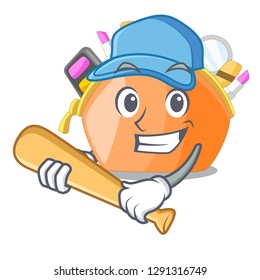 Playing baseball cosmetic bag in the character shape