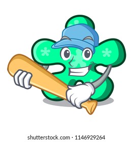Playing baseball free form character cartoon
