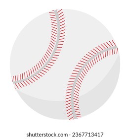Playing baseball game using sports equipment. Isolated ball for pitcher, throwing and catching. Sportive activities and hobbies, recreation and leisure time practicing. Vector in flat styles