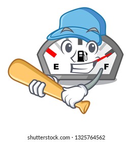 Playing baseball gasoline indicator in the character shape