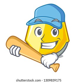 Playing baseball heptagon in the a cartoon shape