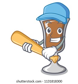 Playing baseball irish coffee character cartoon