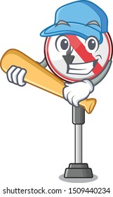 Playing baseball no u turn with a cartoon