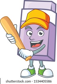 Playing baseball purple eraser for the school equipment.