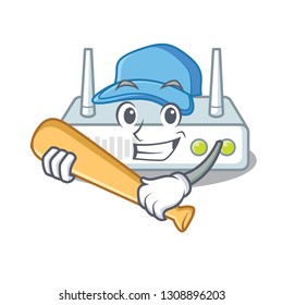 Playing baseball router in the a character shape