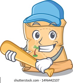 Playing baseball treasure map in the character shape