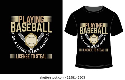 Diseño de camisetas para tipografía de béisbol