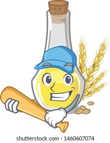 Playing baseball wheat germ oil with isolated character