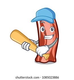 Playing baseballPlaying baseball ribs character cartoon style