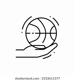 playing basketball icon sign vector