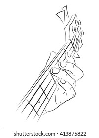 Playing bass illustration