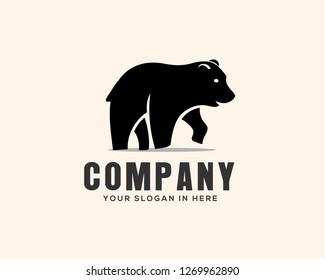 playing bear logo design inspiration