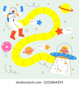 Playing board game character illustration