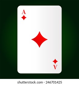Playing card Ace of diamonds