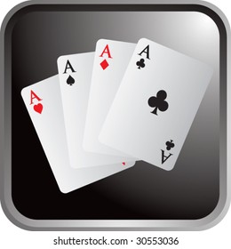 playing card aces on web button