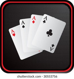 playing card aces on web icon