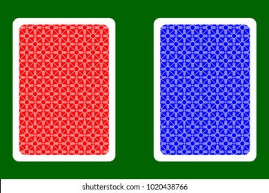 Playing Card Back Designs - abstract sun symbol pattern, 