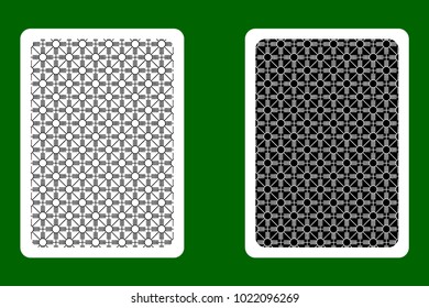 Playing Card Back Designs - abstract sun symbol pattern, 