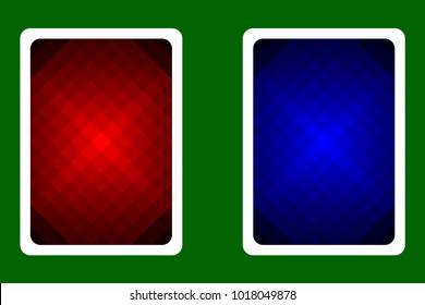 Playing Card Back Designs - diagonal lines pattern, vector set,