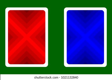 Playing Card Back Designs - diagonal lines pattern, vector set,
