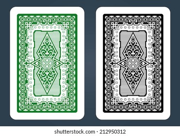 Playing Card Back Designs - Green and Black