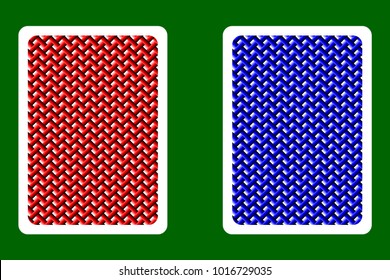 Playing Card Back Designs - grid pattern, vector set,