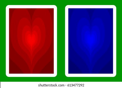 Playing Card Back Designs, heart - pattern,
