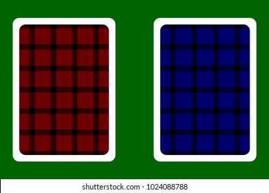 Playing Card Back Designs - square pattern, vector set,