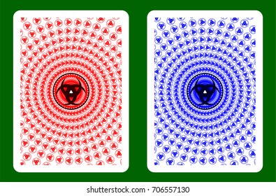 Playing Card Back Designs, Three crescent pattern,