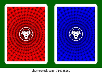 Playing Card Back Designs, Three crescent pattern,