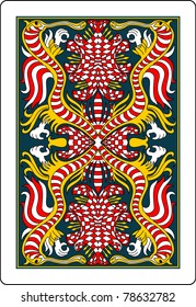 playing card back side 62x90 mm