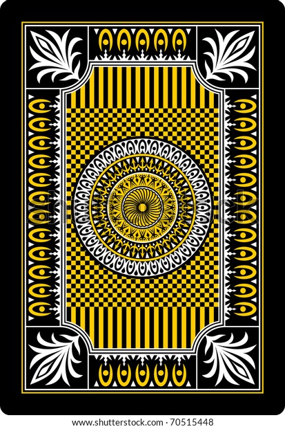 Playing Card Back Side 62x90 Mm Stock Vector (Royalty Free) 70515448