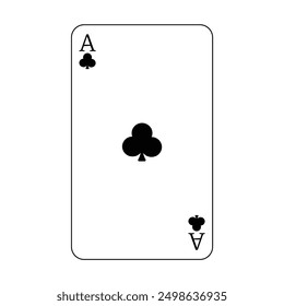 The playing card is the black ace of clubs.