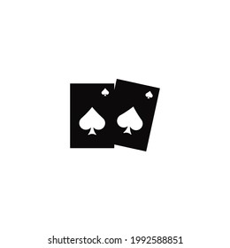 Spielkarte mit schwarzer Buchse, Vektorgrafik auf weißem Hintergrund