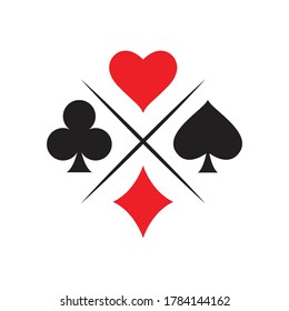 playing card casino icon design isolated on white background