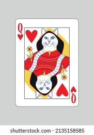 playing card - cat queen