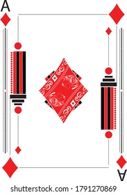 Playing card design vector ace