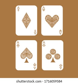 playing card elegant design vector