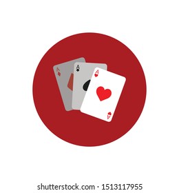 Playing Card Flat Design Icon Vector
