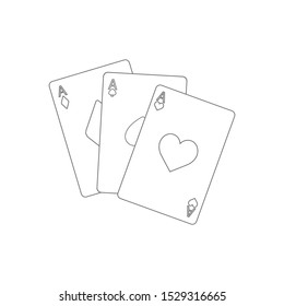 Playing Card Flat Design Icon Vector