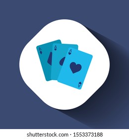 Playing Card Flat Design Icon Vector
