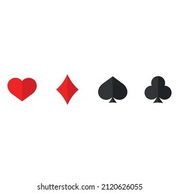 Playing card flat symbol icon