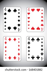 playing card four