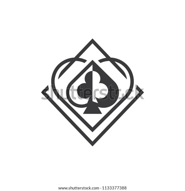 Playing Card Game Logo Abstract Stock Vector (Royalty Free) 1133377388