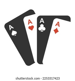 Playing card games icon logo design illustration
