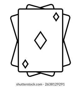 Playing card games icon logo design illustration. 10EPS
